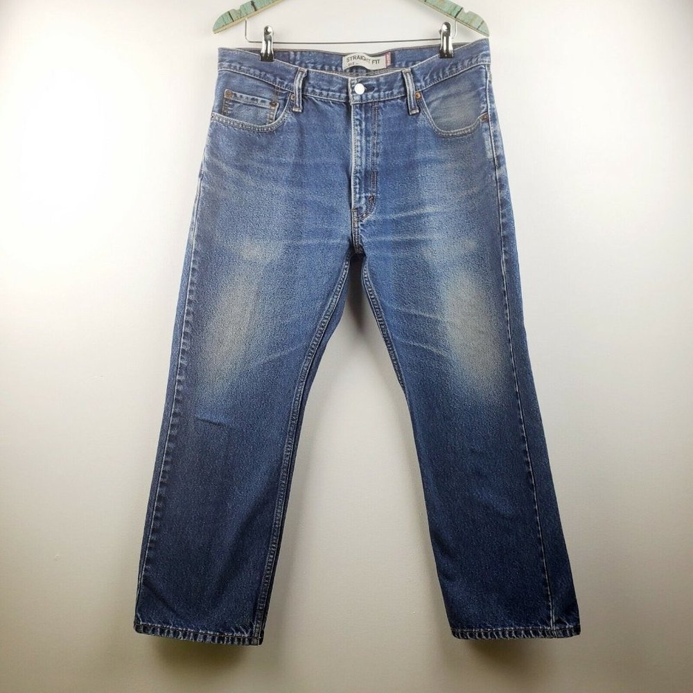 Levi 505 Men's Straight Fit Medium Wash Jeans Size 36x29 EUC